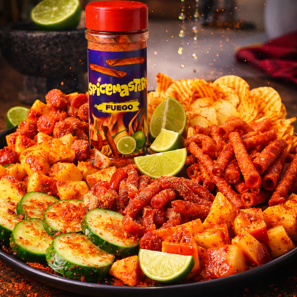 SPICEMASTERS Fuego Mexican Chili Seasoning | Spicy Taco & Snack Powder