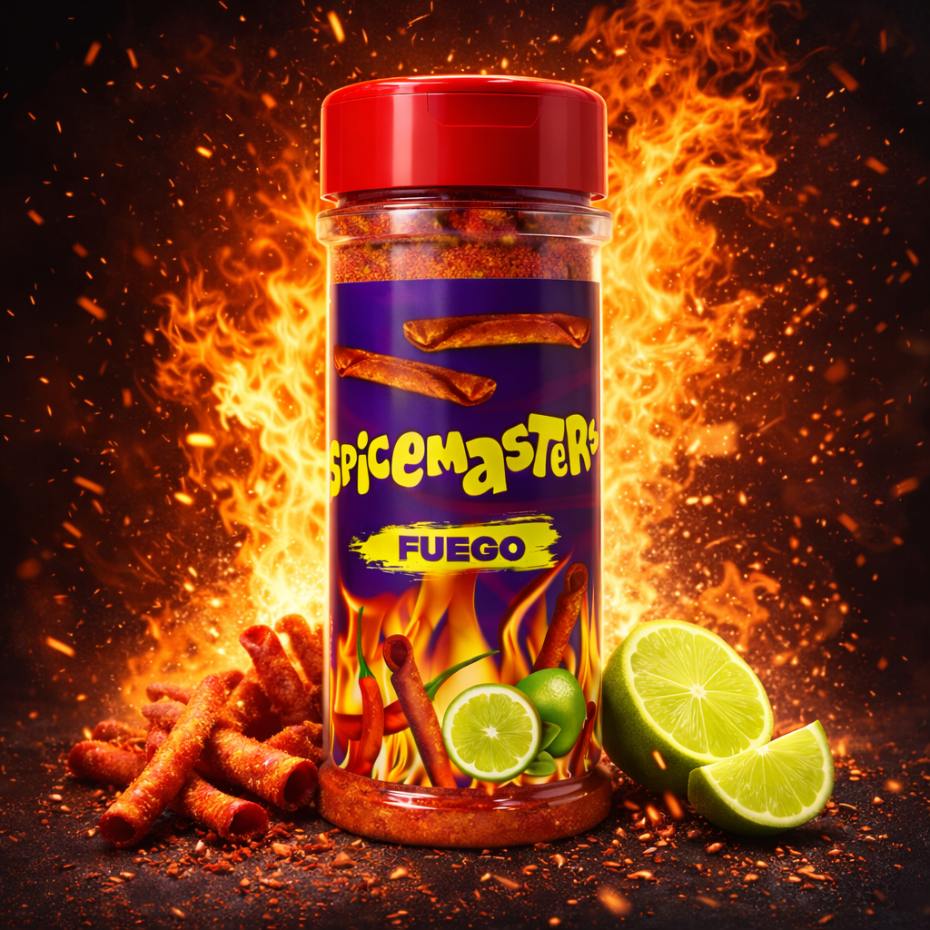 SPICEMASTERS Fuego Mexican Chili Seasoning | Spicy Taco & Snack Powder